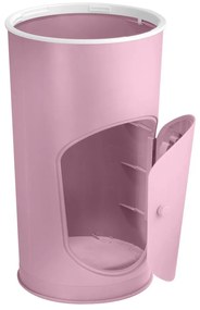 Różowy plastikowy kosz na pieluchy 25 l Whale – Kindsgut