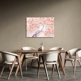 Obraz na szkle kwiatów drzewa koralowego - abstrakcja (70x50 cm)