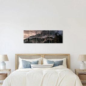 Obraz Gór Skalistych (z zegarem) (90x30 cm)
