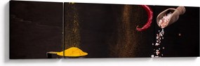 Obraz - Przyprawy w ruchu (170x50 cm)