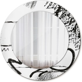 Lustro dekoracyjne okrągłe Wzór graffiti