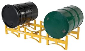 Metalowy stojak na beczki, 3x 208 l