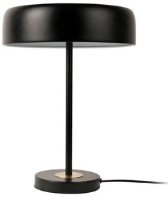 Czarna lampa stołowa z metalowym kloszem (wysokość 40 cm) Gold Disc – Leitmotiv