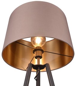 Czarna lampa stojąca z półką (wys. 152 cm) Colette – Trio