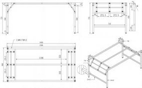 Stół konferencyjny FAST READY, 180x90 cm, czarna podstawa, buk