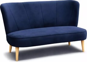 Stylowa sofa Retro z drewnianymi nóżkami