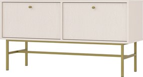 Szafka RTV TORINO - Beżowy / Wysokość 62.5 cm / 120,6 cm / Bez szuflad