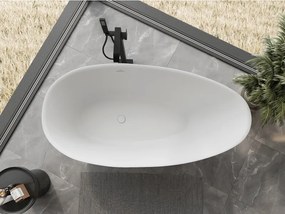 Mexen Milano wanna wolnostojąca z konglomeratu 170 x 86 cm, biała mat - 57301708500