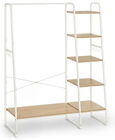 Wieszak stojący LINEA biały/brązowy