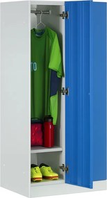 Szafka ubraniowa S1 obniżona, 2-drzwiowa, 1500 x 600 x 500 mm, zamek obrotowy, drzwi czerwone