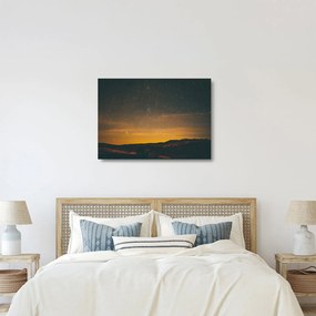 Obraz na szkle-  gwiaździste niebo (70x50 cm)