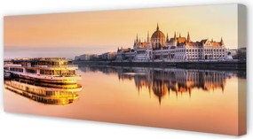 Fotoobraz na płótnie Zachód Słońca nad Statkiem