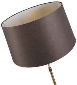Lampa stojąca brązowa z brązowym kloszem 45 cm regulowana - Parte Nowoczesny Oswietlenie wewnetrzne