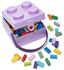 Fioletowy pojemnik z uchwytem LEGO®