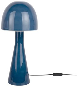Ciemnoniebieska lampa stołowa ze szklanym kloszem (wysokość 45 cm) Bombin – Leitmotiv