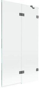 Mexen Lunar parawan nawannowy 2-skrzydłowy prawy 100 x 150 cm, transparent, gun metal - 897-100-100-95-00-P