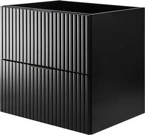 Szafka pod umywalkę, Czarny, 60 x 57 x 46 cm, uchwyt czarny, bez blatu