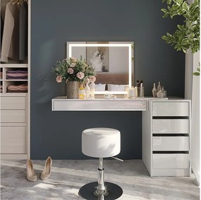 Stół do toalety biały 100x40.1x12 sherry