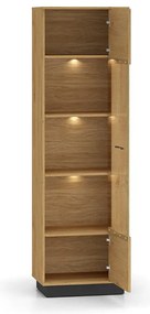 Witryna BRONX 1D 60cm dąb/czarna ML MEBLE