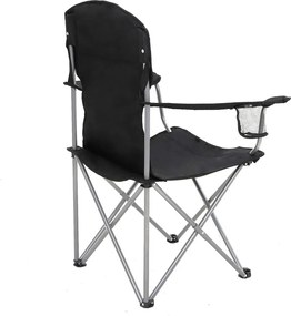 Krzesła kempingowe NOMAD, zestaw 2 szt., czarny SongmicsHome