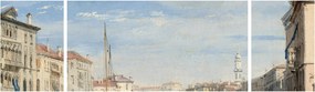 Obraz - Richard Parkes Bonington, The Grand Canal, reprodukcje (170x50 cm)