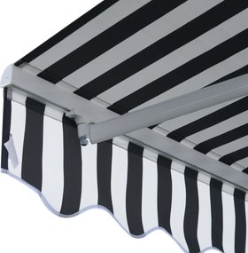 Outsunny markiza przegubowa markiza składana z korbką ręczną aluminium 3,5 x 2,5 m kolor szary+biały