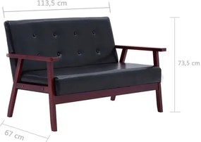 Czarny trzyczęściowy zestaw wypoczynkowy w stylu vintage - Garner 6S