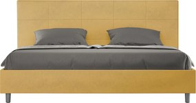 Łóżko bez stelaża tapicerowane 180x200 microfibra okra Mika