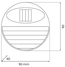 Lampa natynkowa Solarna Wall 6000K IP44