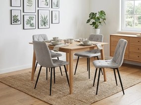 Szare krzesło LIBRA PLATINUM GREY z czarnymi nogami