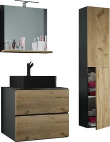 Umywalka 4-częściowa meble łazienkowe Lendas 60 cm L