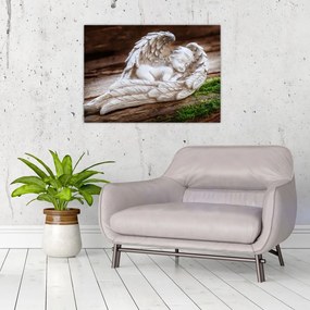 Obraz na szkle - Śpiący anioł (70x50 cm)