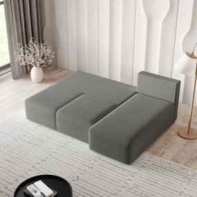 Masseno Narożnik TRAMA z funkcją spania i pojemnikiem na pościel Narozniki L, Rozkładana sofa - Szary, QUELLE 92