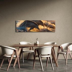 Obraz - Delfiny (170x50 cm)