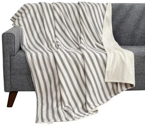 Biało-antracytowy koc 150x190 cm Soren Wellsoft – Mijolnir