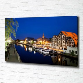 Foto obraz na płótnie Bydgoszcz nocą