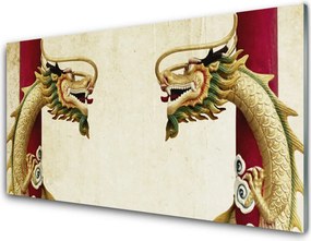 Panel Szklany do Kuchni Majestatyczny Smok W Chmurach