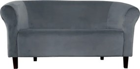Sofa Milo tkanina Welur : Kolor nogi - Venge, Kolor tkaniny - VELVET - BL14, Typ tkaniny - Velvet, Wysokość nogi - 15 cm