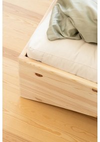Łóżko dwuosobowe z litego drewna sosnowego bez zagłówka 160x200 cm w naturalnym kolorze Orbit – Karup Design