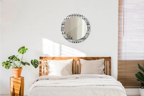 Boho minimalistyczny Lustro dekoracyjne okrągłe