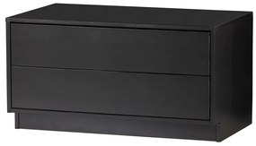 Czarna modułowa szafka pod TV z litego drewna sosnowego 75x40 cm Finca – WOOOD