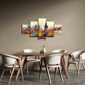 Obraz - Jesień w malowanym mieście (125x70 cm)