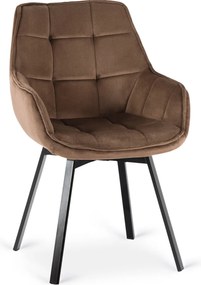 Pikowane krzesło obrotowe z lamówką Luna