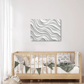 Obraz na szkle - 3D białe fale (70x50 cm)