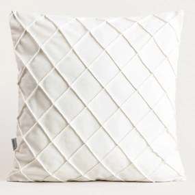 Poszewka dekoracyjna COMERI ecru w romby 45x45 cm HOMLA
