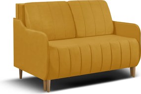 Sofa kanapa 2 os z funkcją spania BEST Żółty