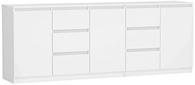 Biała długa komoda 200 cm S3-S94