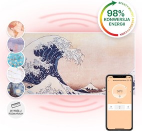Klarstein Wonderwall Art Smart 700W Panel na Podczerwień W Formie Obrazu Fale
