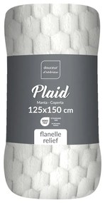 Kremowy koc z mikfroflaneli 125x150 cm Mini Frosty – douceur d'intérieur