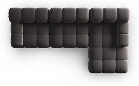 Ciemnoszara aksamitna sofa 285 cm Bellis – Micadoni Home